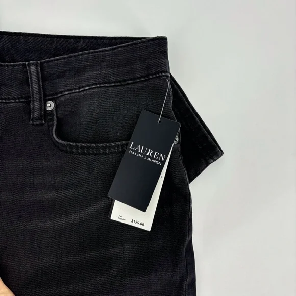 Lauren Ralph Lauren NWT Black High-Rise Skinny Ankle Super Stretch Jeans, 16 - Picture 12 of 16